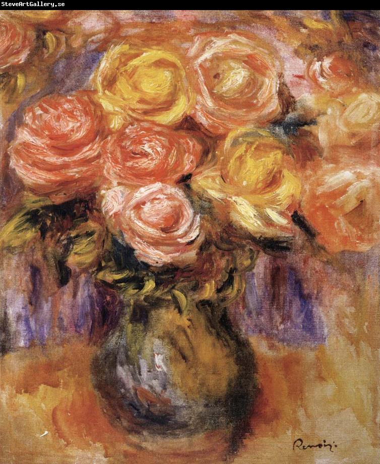 Pierre Renoir Vase of Roses